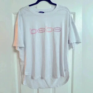 BEBE Sport Leisurewear Hi-Lo Mesh T-shirt Athletic Large